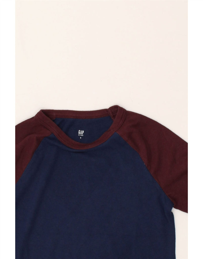 GAP Boys Top Long Sleeve 6-7 Years Small  Navy Blue Colourblock Cotton | Vintage Gap | Thrift | Second-Hand Gap | Used Clothing | Messina Hembry 