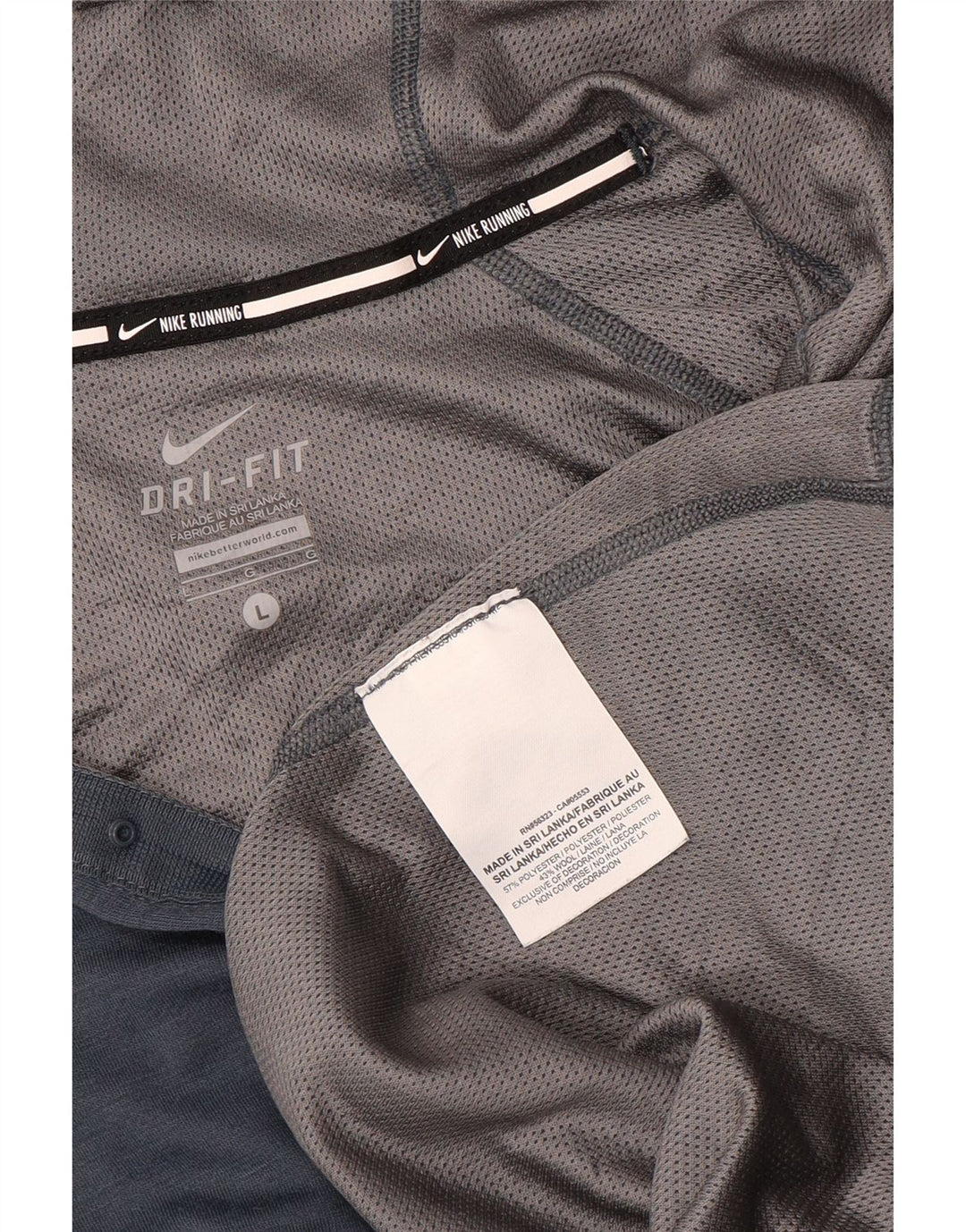 NIKE Womens Dri Fit Hooded Pullover Tracksuit Top UK 14 Large Navy Blue