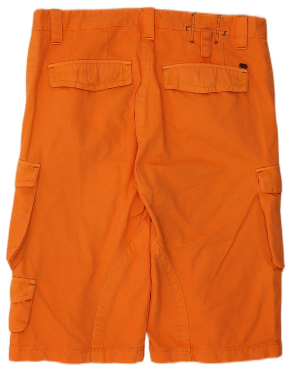 OXER Mens Cargo Shorts IT 52 XL W36 Orange Cotton