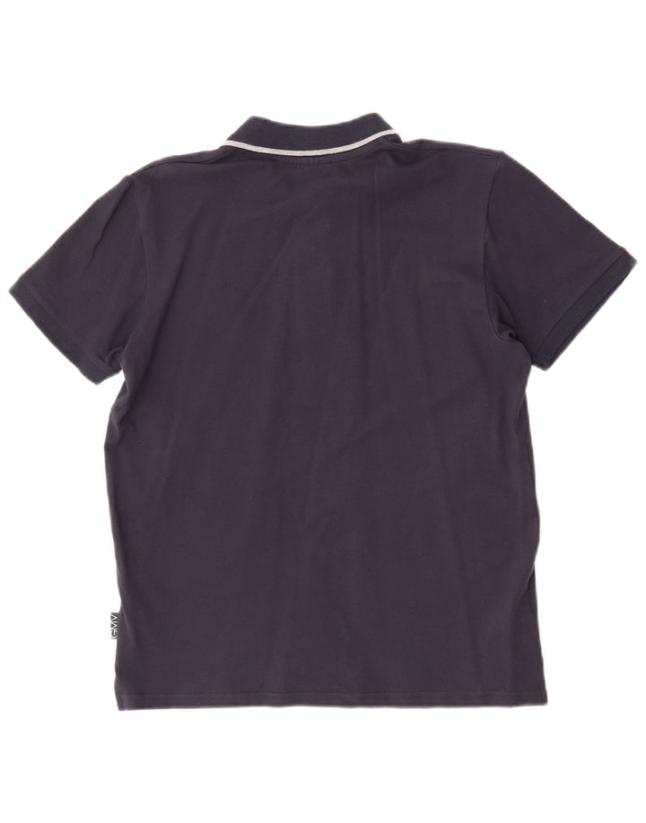 Gianmarco Venturi Mens Polo Shirt Large Navy Blue Cotton