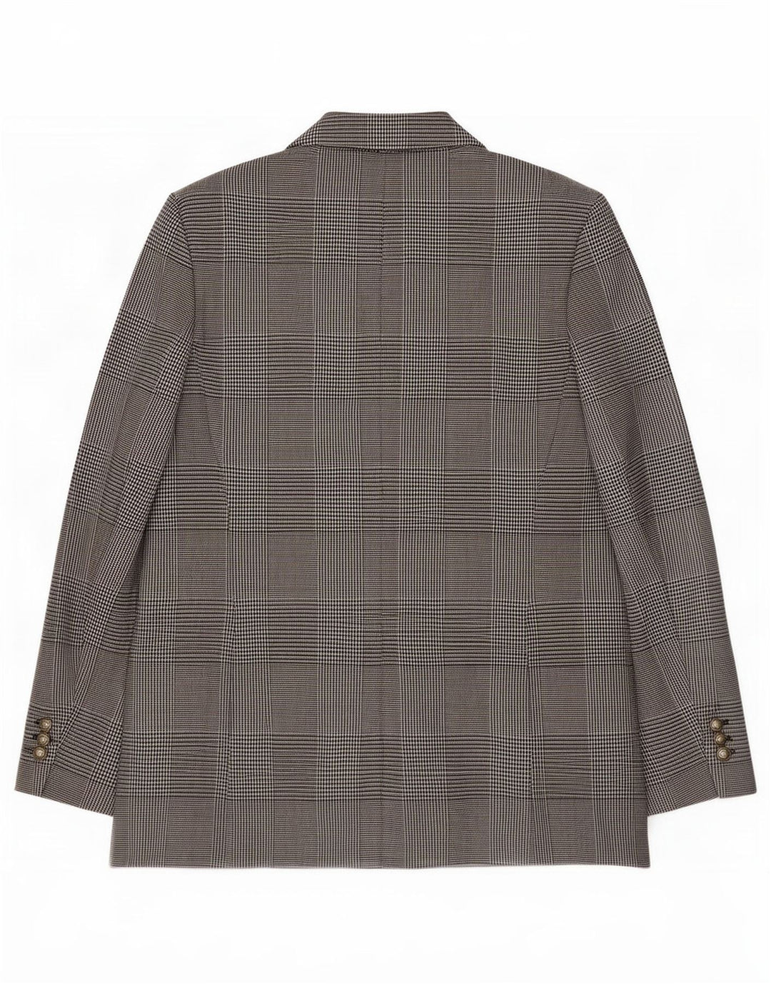 Zara Womens Double Breasted Blazer Jacket UK 18 XL Grey Houndstooth