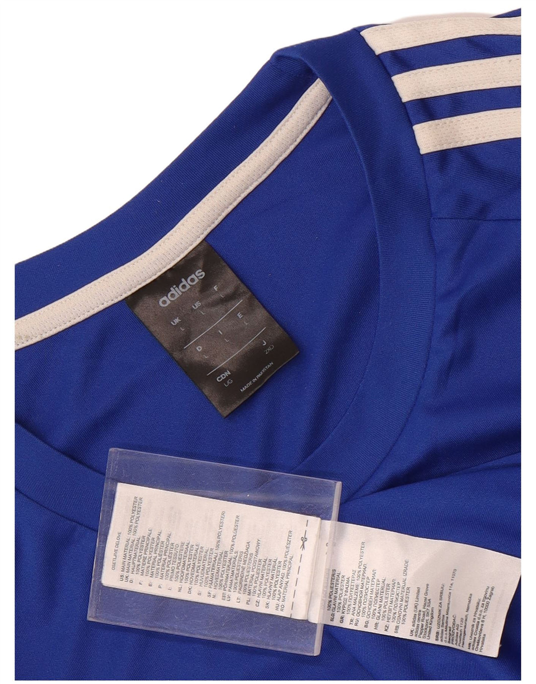 Adidas Mens Climalite T-Shirt Top Large Blue Polyester