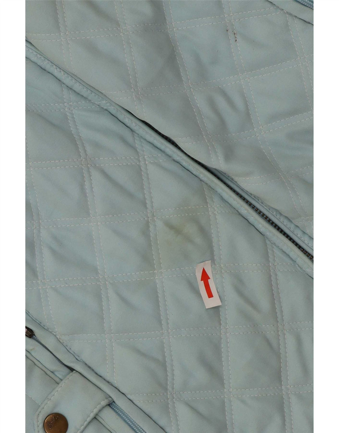 Joules Womens Quilted Jacket UK 16 Large Blue Cotton