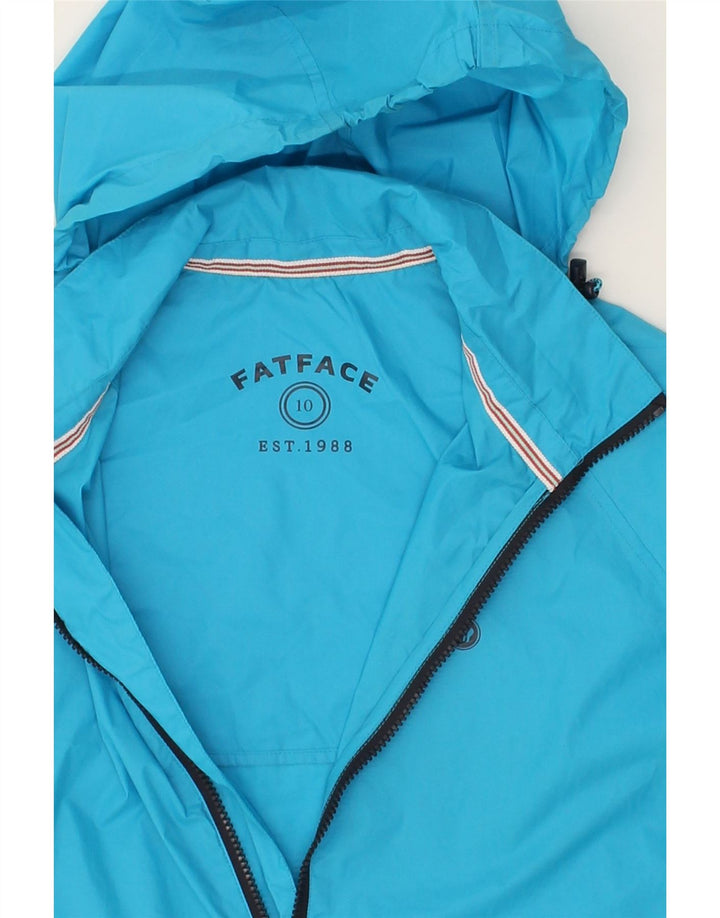 FAT FACE Womens Oversized Hooded Rain Jacket UK 10 Small  Blue Nylon | Vintage Fat Face | Thrift | Second-Hand Fat Face | Used Clothing | Messina Hembry 