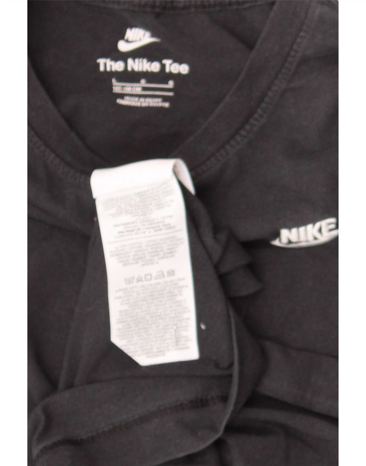 Nike Boys T-Shirt Top 12-13 Years Large Black Cotton