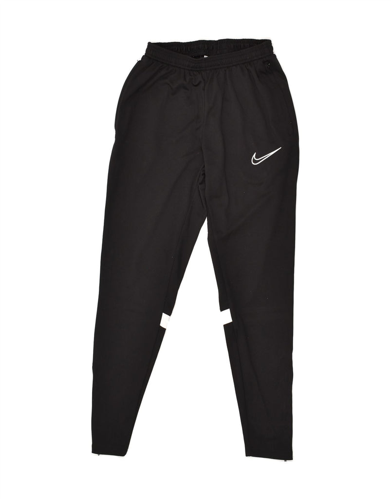 NIKE Mens Dri Fit Tracksuit Trousers Small Black Polyester | Vintage Nike | Thrift | Second-Hand Nike | Used Clothing | Messina Hembry 