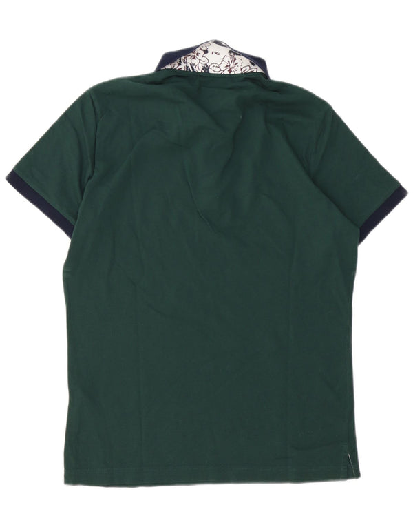Nero Giardini Mens Rugby Polo Shirt IT 48 Small Green Cotton