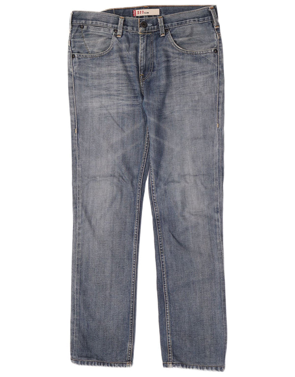 Levi's Mens 511 Slim Jeans W33 L30 Blue Cotton