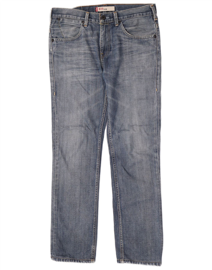 Levi's Mens 511 Slim Jeans W33 L30 Blue Cotton