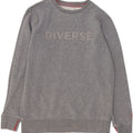 VINTAGE Mens Graphic Sweatshirt Jumper Small Grey Cotton