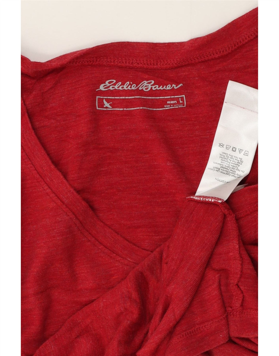 Eddie Bauer Womens T-Shirt Top UK 14 Large Red Cotton