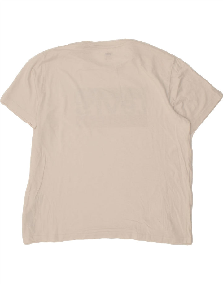 LEVI'S Mens Graphic T-Shirt Top Large White Cotton Vintage Levi's and Second-Hand Levi's from Messina Hembry 