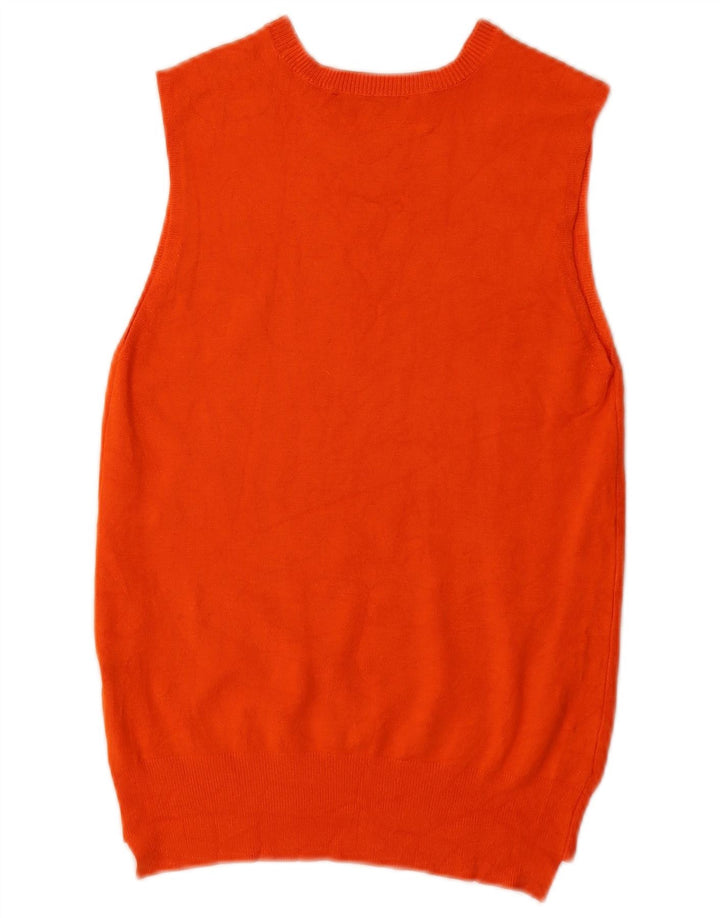 Zara Womens Vest Tank Top UK 12 Medium Orange