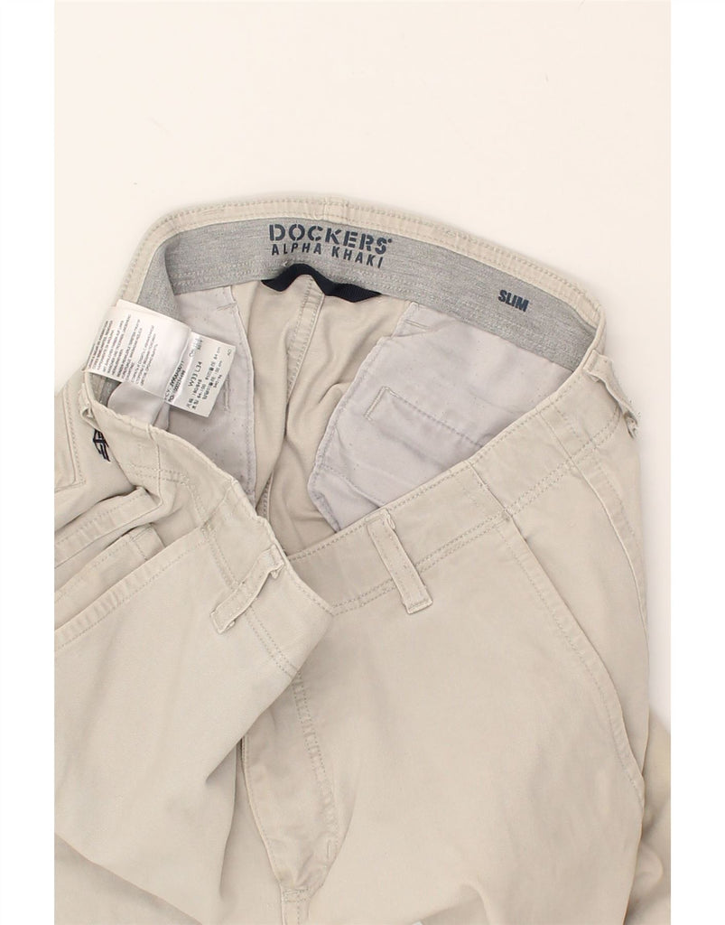 DOCKERS Mens Slim Chino Trousers W33 L34 Grey Cotton | Vintage Dockers | Thrift | Second-Hand Dockers | Used Clothing | Messina Hembry 