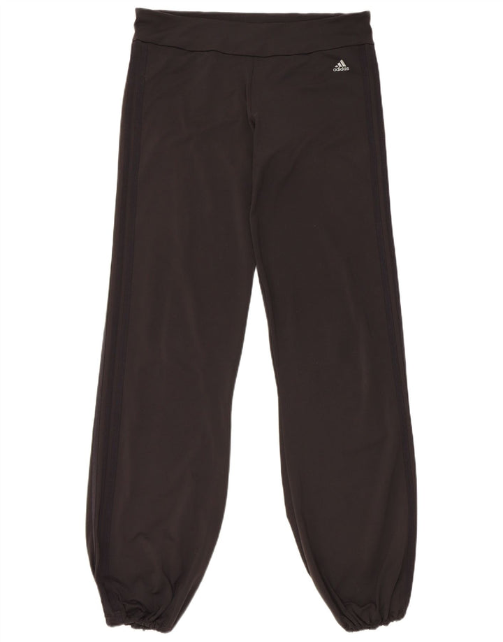 Adidas Womens Climalite Tracksuit Trousers Joggers UK 14 Medium Black