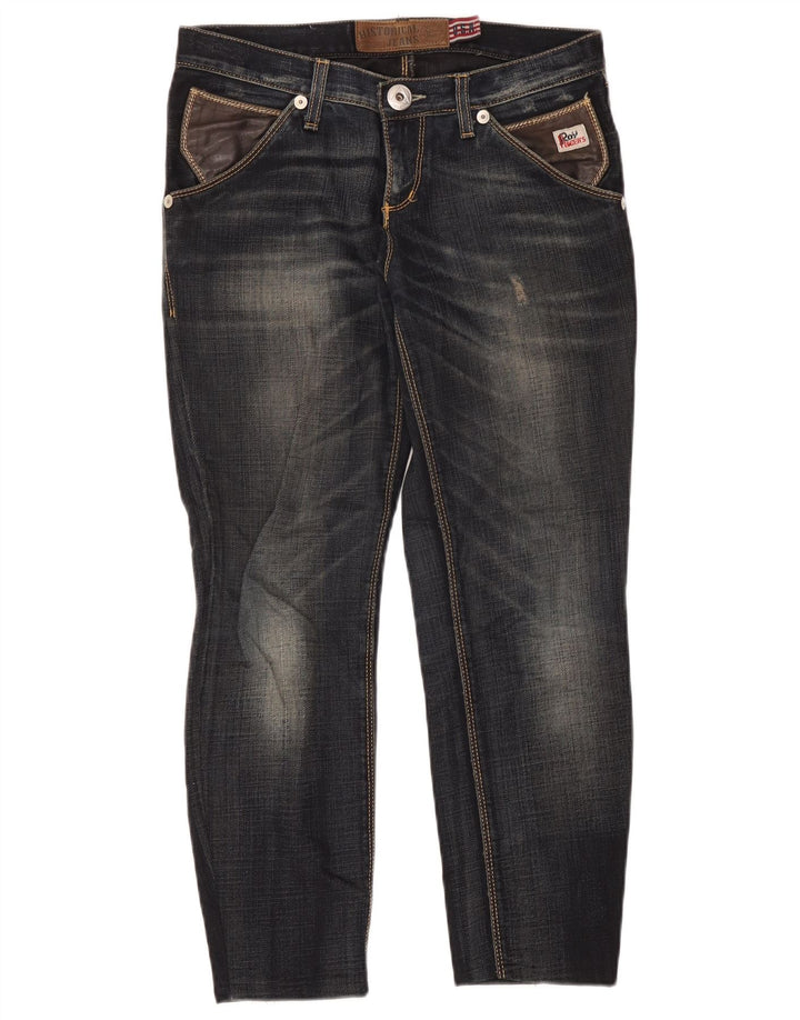 Roy Rogers Womens Distressed Slim Jeans W28 L26 Blue