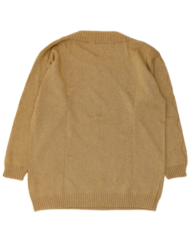 Vetta Womens Boat Neck Jumper Sweater IT 44 Medium Khaki Wool