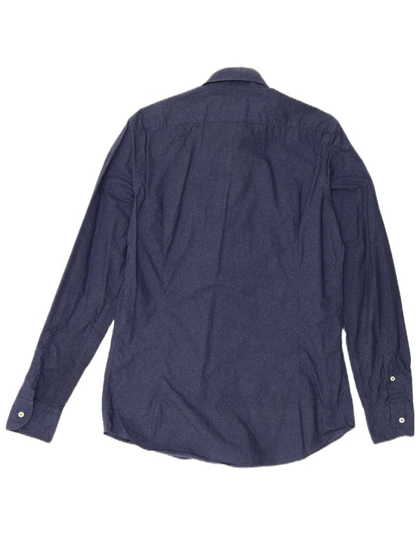 Massimo Dutti Mens Shirt Small Navy Blue