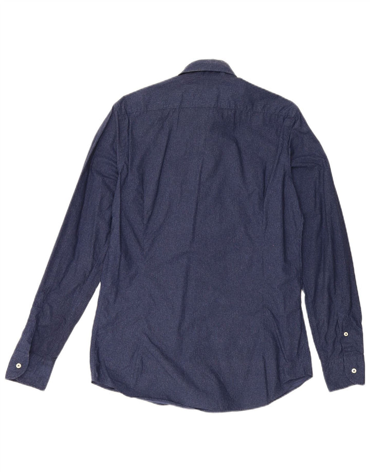Massimo Dutti Mens Shirt Small Navy Blue