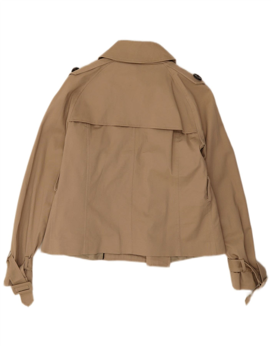 Zara Womens Short Trench Coat UK 14 Large Beige