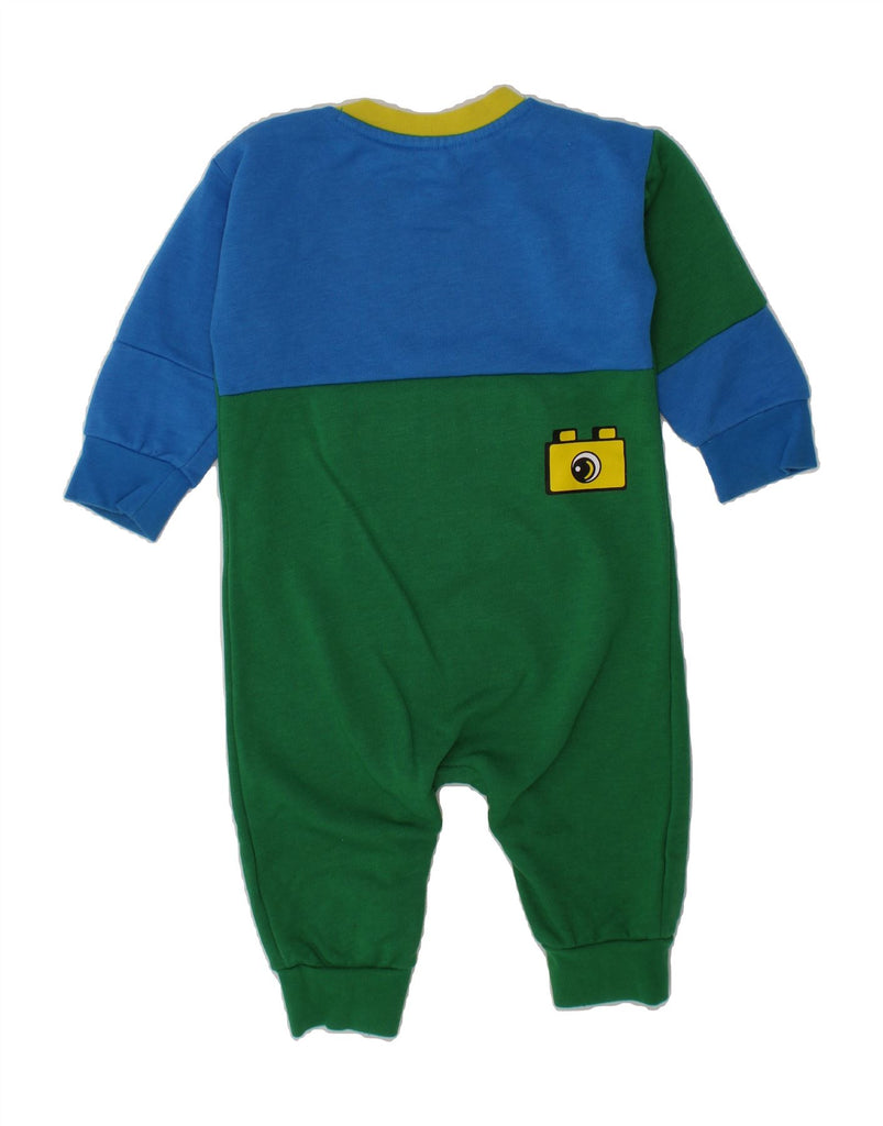 ADIDAS Baby Girls Lego Jumpsuit 6-9 Months  Green Colourblock Cotton Vintage Adidas and Second-Hand Adidas from Messina Hembry 