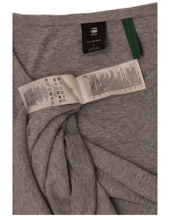 G-Star Womens T-Shirt Top Large Grey Cotton