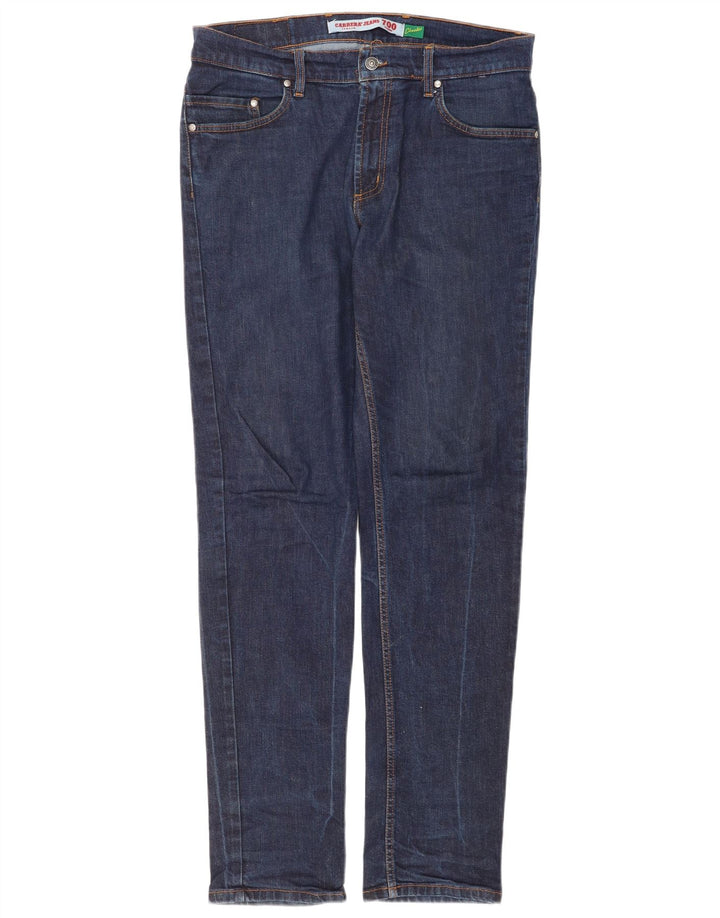 Carrera Mens 700 Straight Jeans IT 48 Medium W33 L33 Navy Blue Cotton