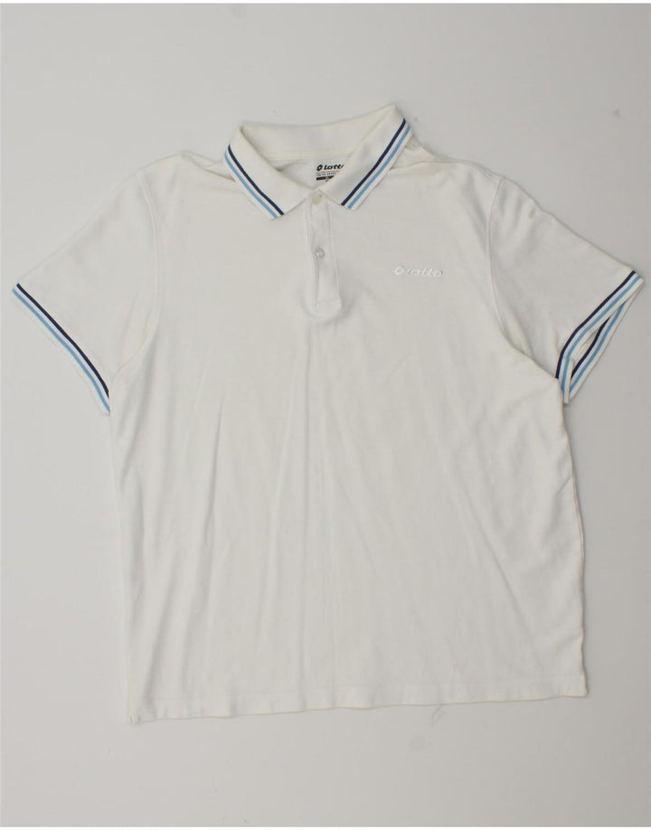 Lotto Mens Polo Shirt 2XL White