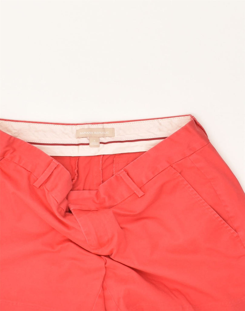 BANANA REPUBLIC Womens Hot Pants US 4 Small W28 Red Cotton | Vintage Banana Republic | Thrift | Second-Hand Banana Republic | Used Clothing | Messina Hembry 