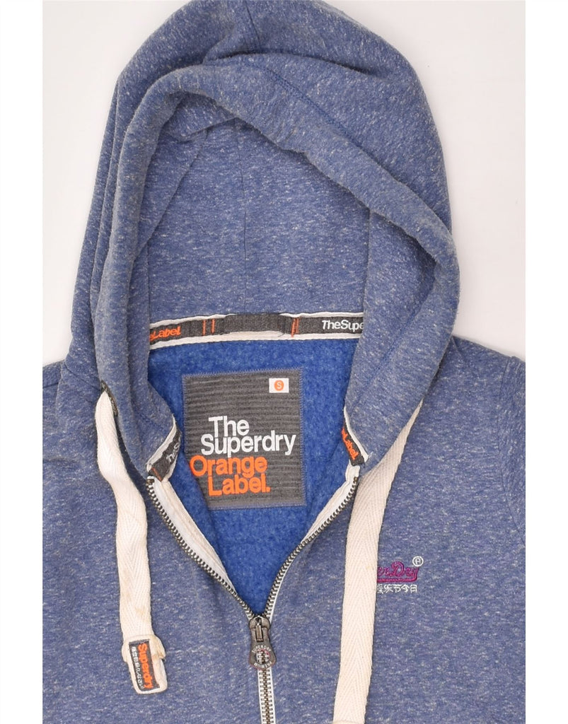 SUPERDRY Mens Zip Hoodie Sweater Small Blue Flecked Cotton | Vintage Superdry | Thrift | Second-Hand Superdry | Used Clothing | Messina Hembry 