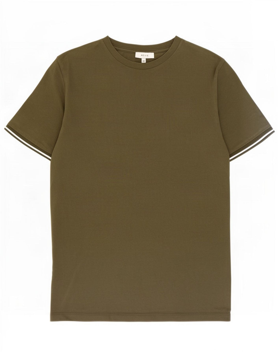 Reiss Mens T-Shirt Top XS Khaki Cotton