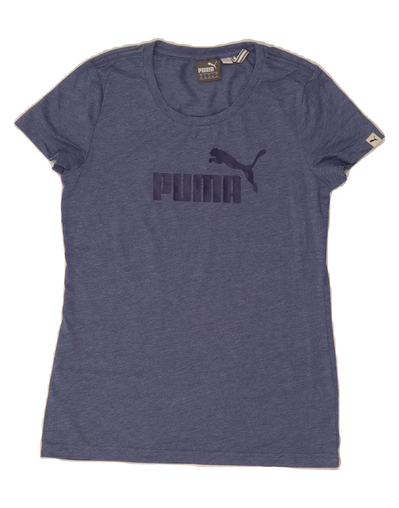 PUMA Womens Graphic T-Shirt Top UK 8 Small Blue Polyester Vintage Puma and Second-Hand Puma from Messina Hembry 