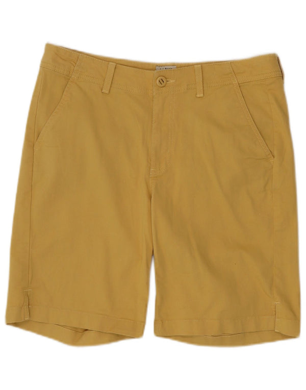 L.L.Bean Womens Favorite Fit Chino Shorts US 10 Large W32  Yellow Cotton