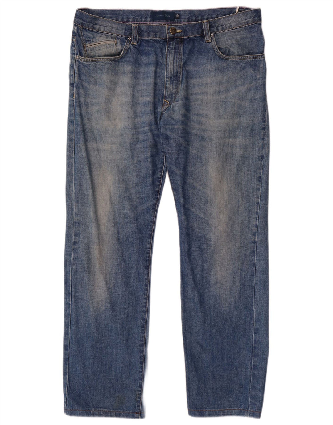 MASSIMO DUTTI Mens Straight Jeans EU 46 XL W36 L30 Blue Polyester