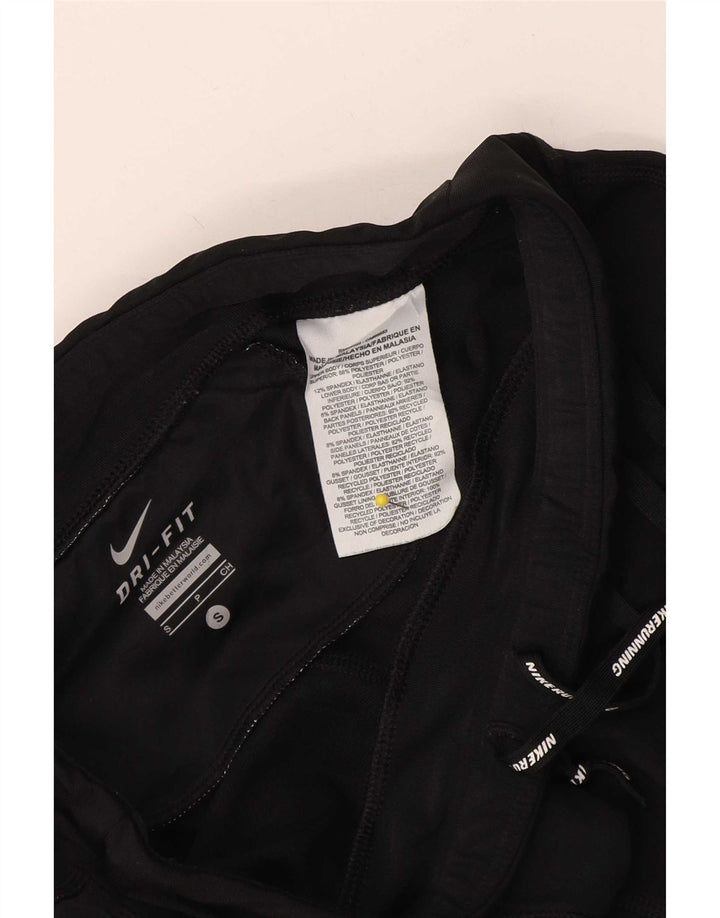 Nike Womens Dri Fit Leggings UK 10 Small Black Polyester