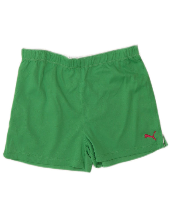Puma Girls Sport Shorts 11-12 Years Large Green Polyester