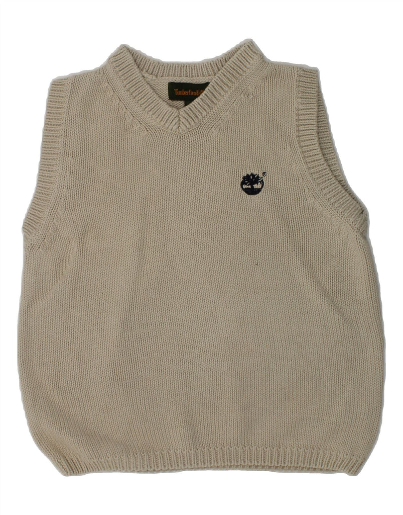 TIMBERLAND Boys Vest Tank Top 5-6 Years Beige Cotton | Vintage Timberland | Thrift | Second-Hand Timberland | Used Clothing | Messina Hembry 