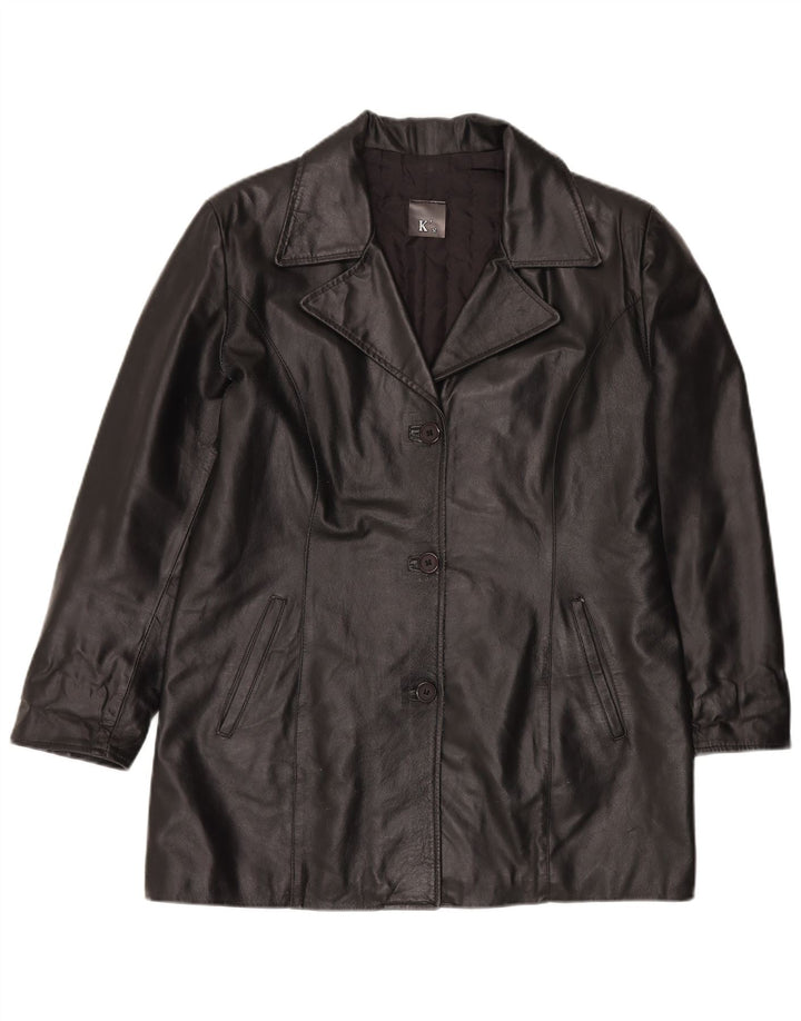 K'S Womens Leather Jacket IT 48 XL Black
