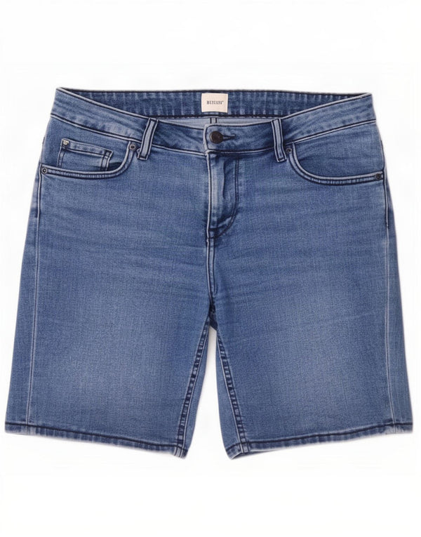 Mustang Womens Denim Shorts W29 Medium Blue Cotton