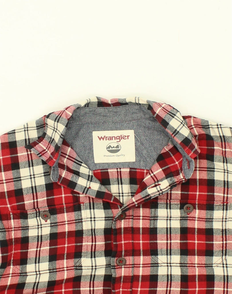 WRANGLER Mens Shirt Medium Red Check Cotton | Vintage Wrangler | Thrift | Second-Hand Wrangler | Used Clothing | Messina Hembry 