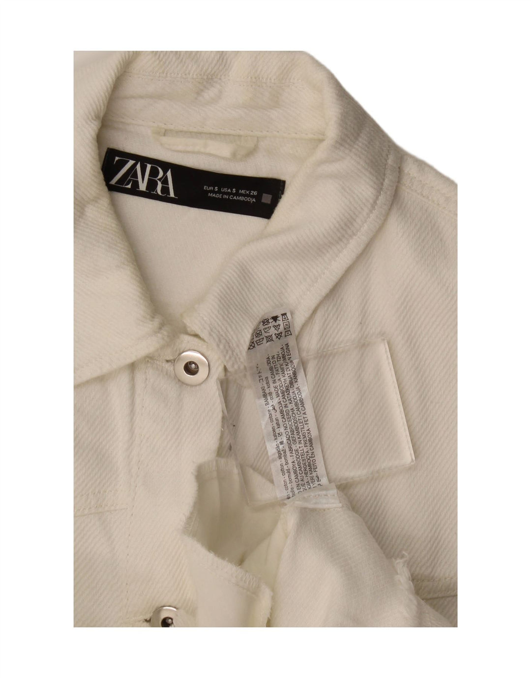 Zara Womens Overshirt Shirt UK 10 Small White Cotton