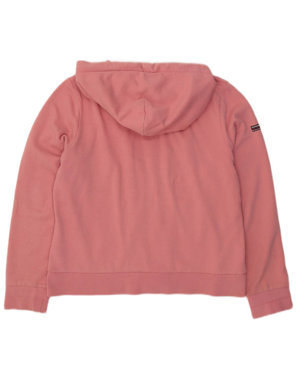 Superdry Womens Zip Hoodie Sweater UK 16 Large Pink Cotton