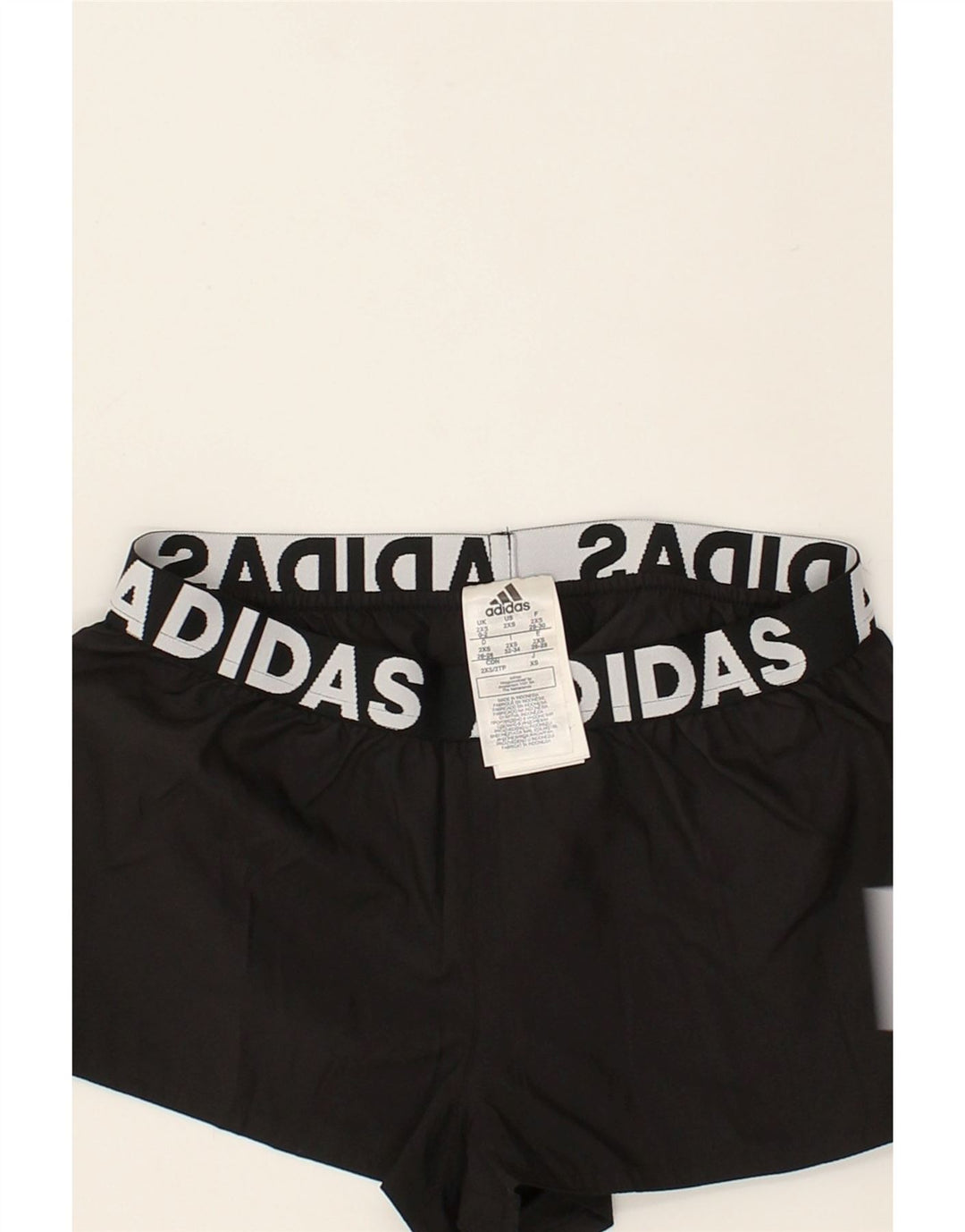 ADIDAS Womens Sport Shorts UK 0/2 2XS Black Polyester | Vintage Adidas | Thrift | Second-Hand Adidas | Used Clothing | Messina Hembry 
