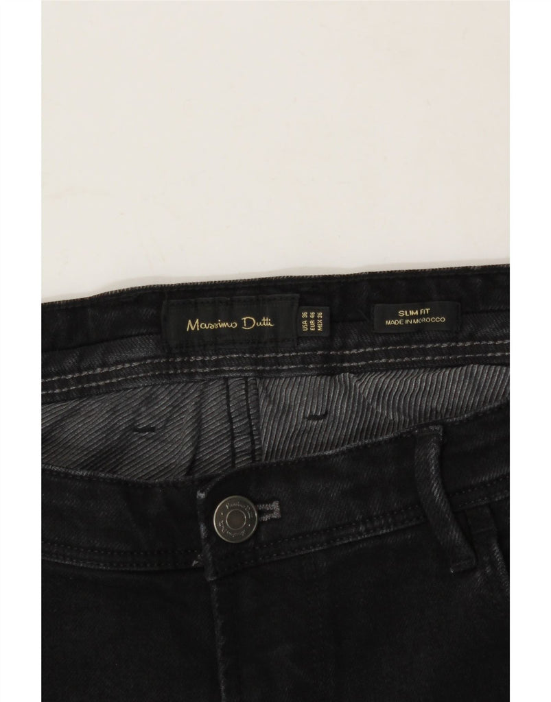 MASSIMO DUTTI Mens Slim Jeans EU 46 XL W36 L29 Black Vintage Massimo Dutti and Second-Hand Massimo Dutti from Messina Hembry 