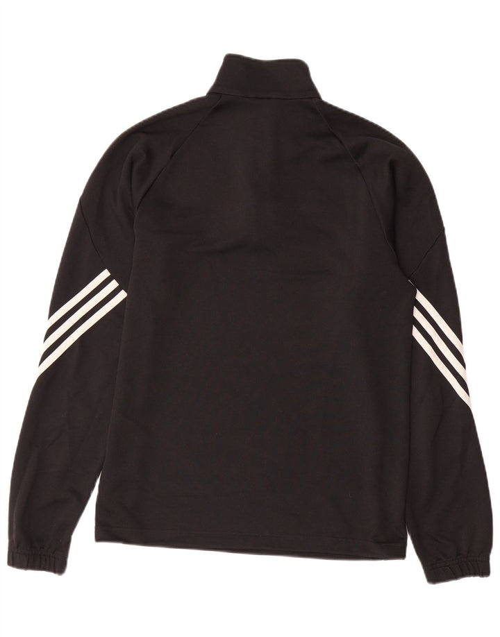ADIDAS Mens Climalite Zip Neck Pullover Tracksuit Top Small Black