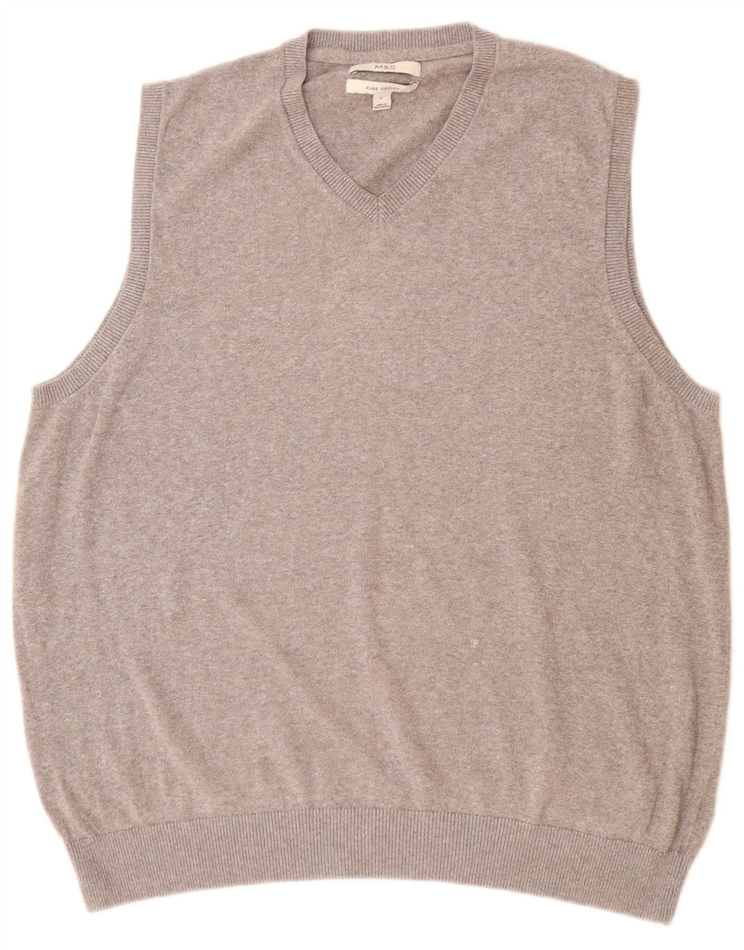 Marks & Spencer Mens Vest Tank Top Large Grey Cotton