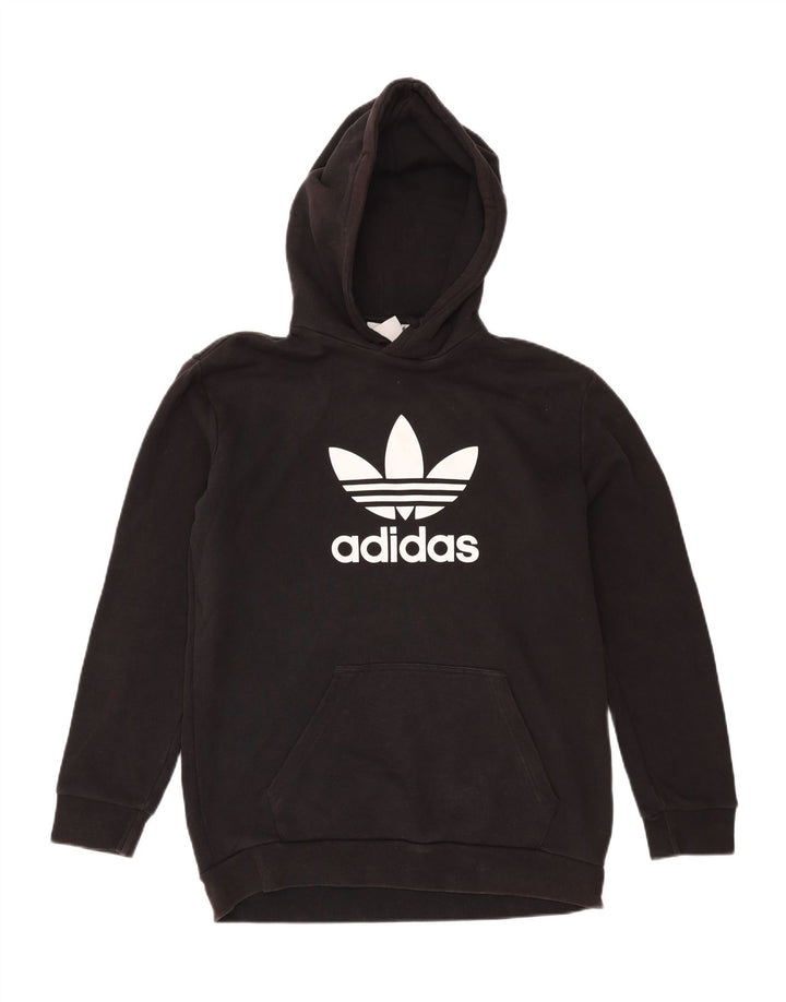 ADIDAS Mens Graphic Hoodie Jumper Medium Black Cotton Vintage Adidas and Second-Hand Adidas from Messina Hembry 