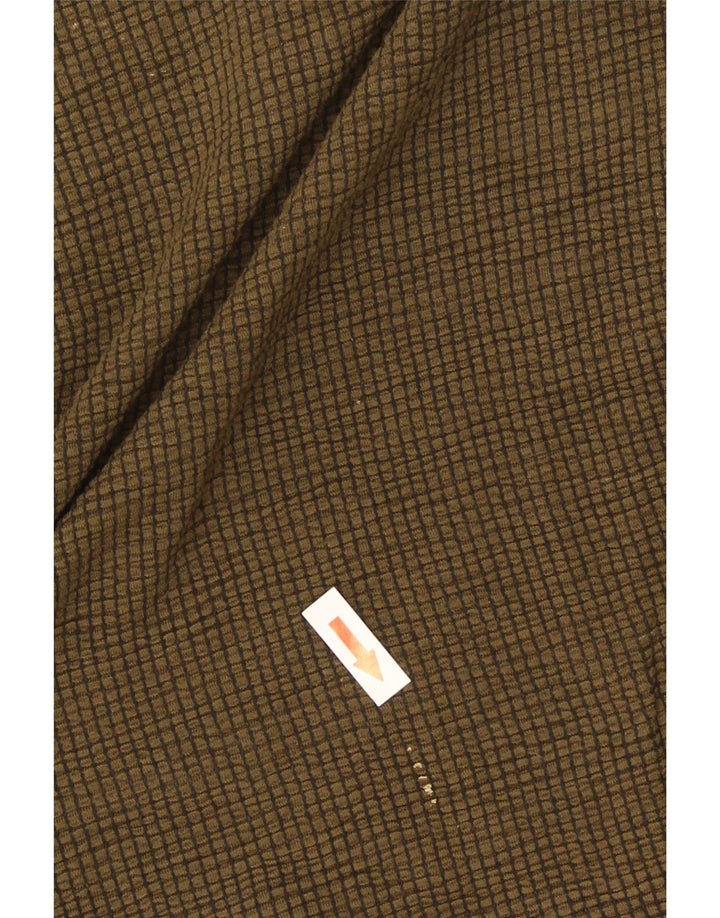 Zara Womens Oversized Top 3/4 Sleeve UK 10 Small Brown Viscose