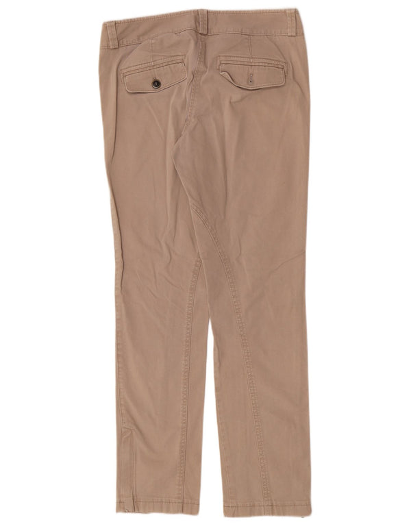 Massimo Dutti Womens Slim Chino Trousers EU 38 Small W28 L29 Beige Cotton