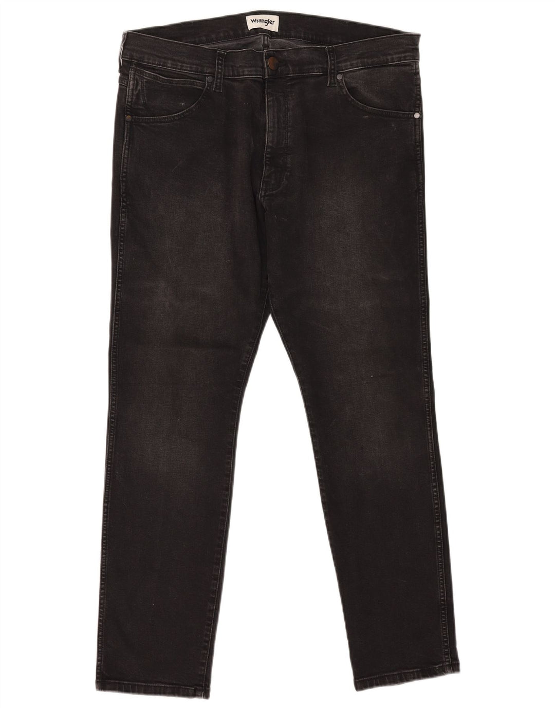 WRANGLER Mens Larston Slim Jeans W38 L32 Black Cotton